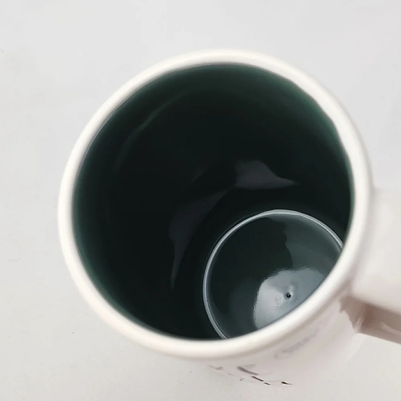 Rae Dunn Artisan Double Sided YOU'RE A REEL CATCH Fishing Tall White Green Mug - Picture 8 of 12